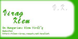 virag klem business card